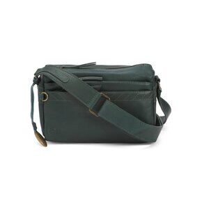 BORN Deep Green Leather Sandro East West Crossbody